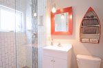 Primary ensuite bathroom with walk in shower
